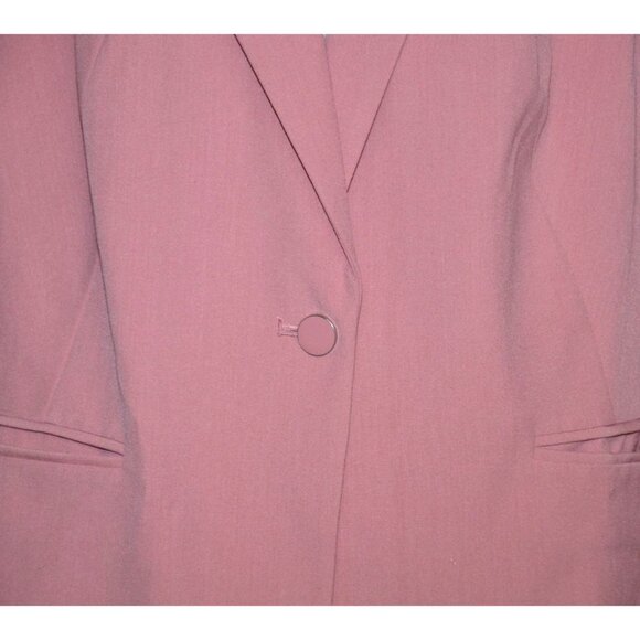 Lane Bryant Womens Size 16 Dusty Rose The Bryant Blazer Work Travel One Button - Picture 3 of 12